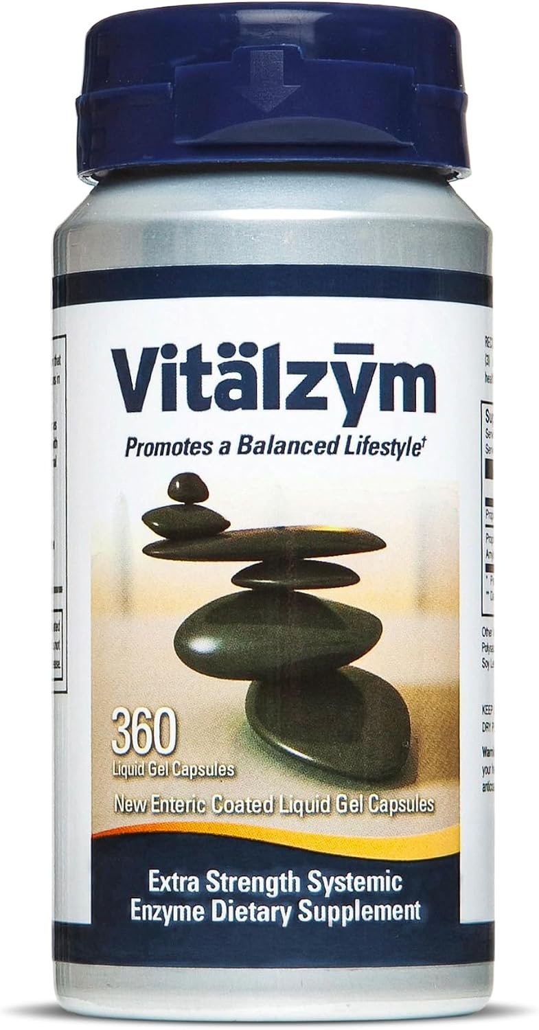 Vitalzym Systemic Enzymes 360 – Serrapeptase, Bromelain, Papain & Rutin