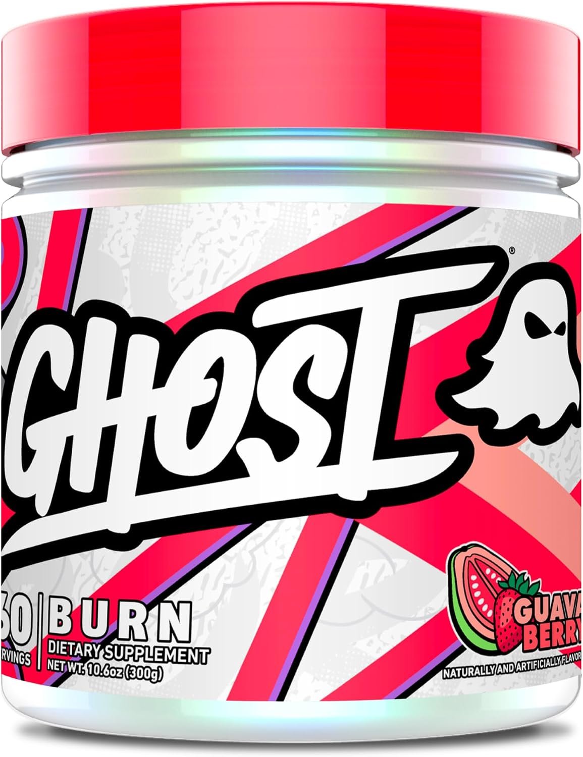 GHOST Burn Weight Management Powder, Guava Berry, 60 Servings – Vegan