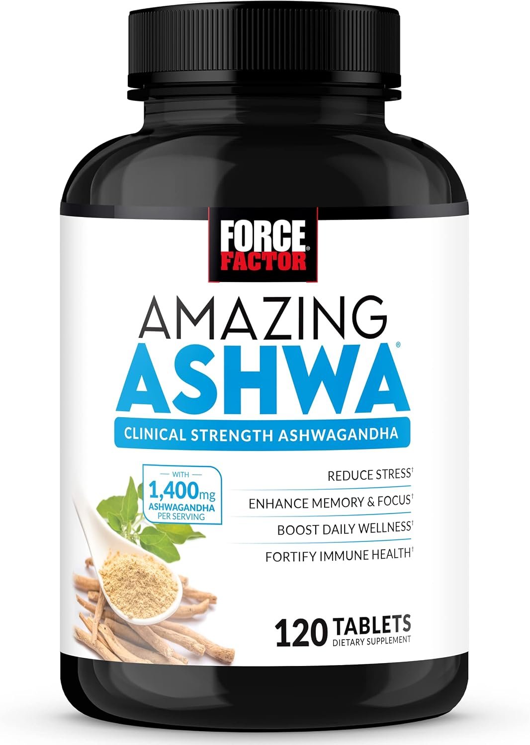 Force Factor Amazing Ashwa, Ashwagandha Supplement for Stress Relief