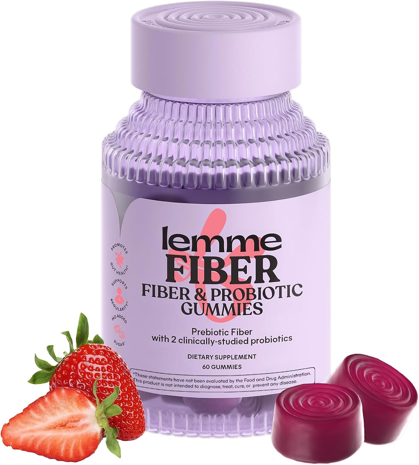 Lemme Fiber & Probiotic Gummies for Adults, 30-Day Supply