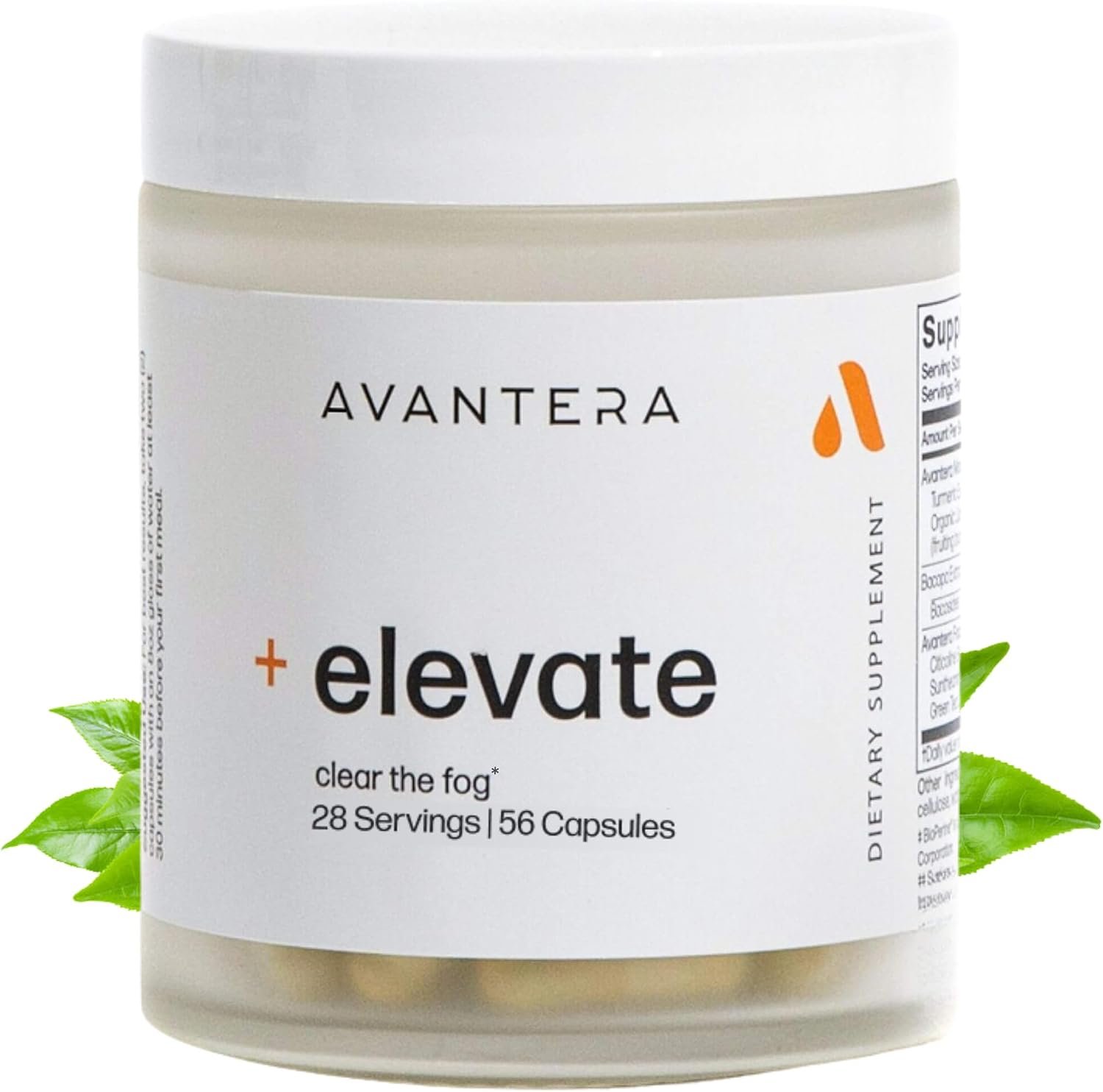 Avantera Elevate Premium Nootropic Supplement – Beat Brain Fog – Best Focus Supplements for Memory & Focus Support – Energy Without Crash – 56 Count Pills for Women & Men