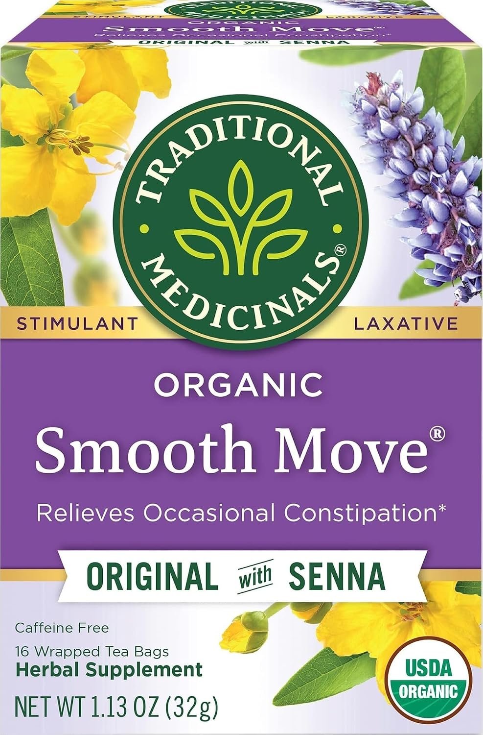 Traditional Blends Tea’s-Smooth Move Traditional Medicinals 16 Bag, Net Wt. 1.13 Ounce