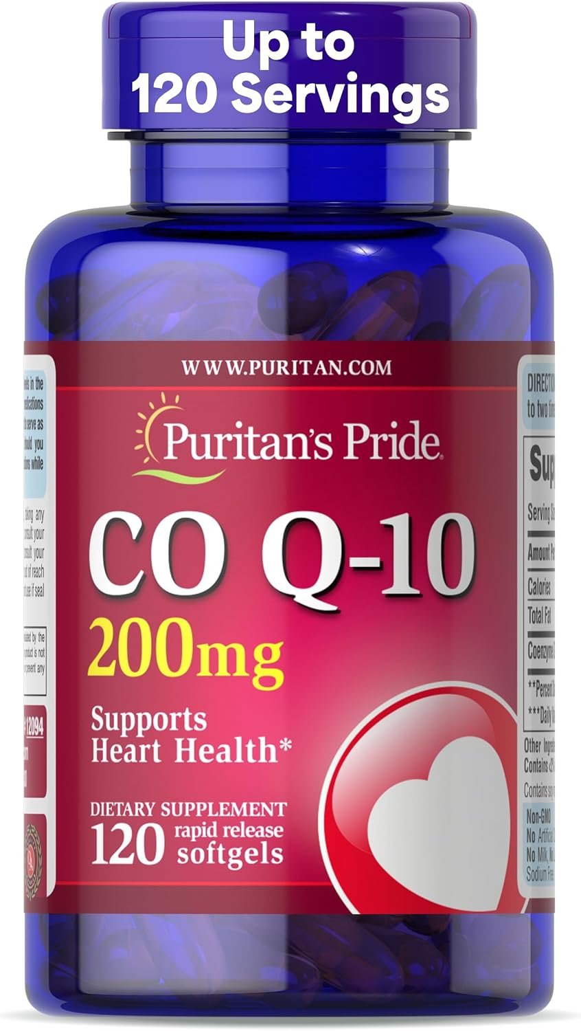 Puritan’s Pride Coenzyme CoQ10 200mg, 120 Rapid Release Softgels
