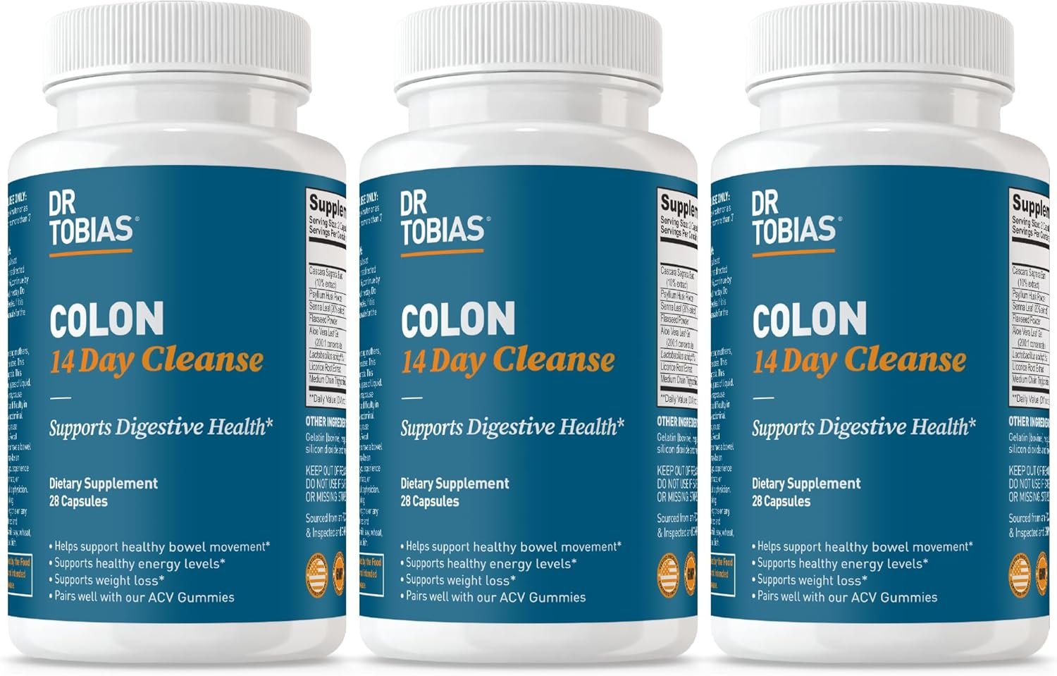 Dr. Tobias Colon 14 Day Cleanse 3-Pack | Supports Digestion & Gut Health