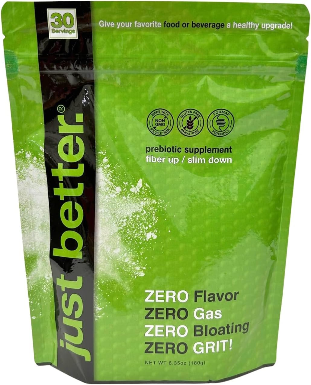 just better. Prebiotic Fiber Supplement for a Healthy Gut | Fiber Powder with Zero Grit Zero Taste and No Bloating or Gas | Feel Full Faster | Keto Non-GMO Gluten Free Vegan 30 Servings