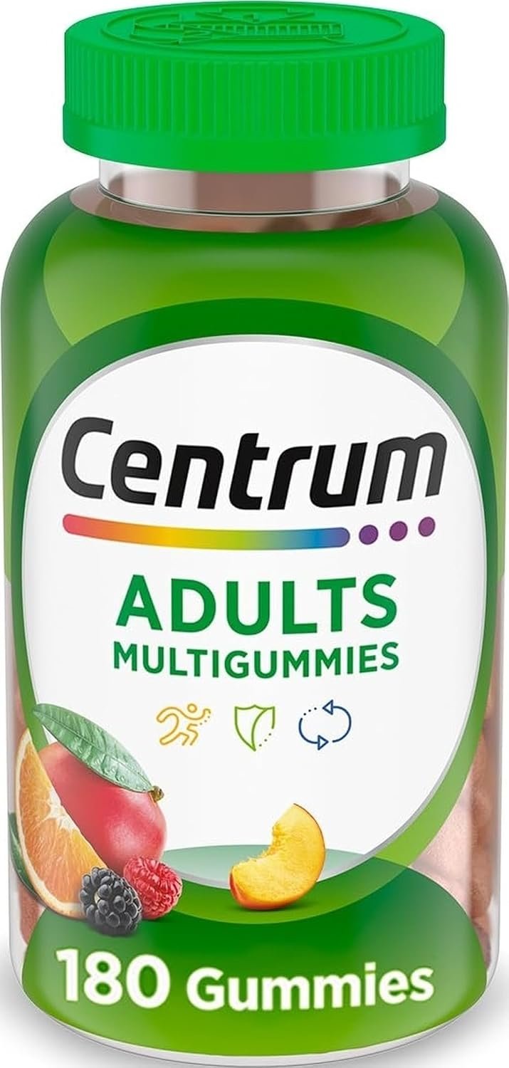 Centrum MultiGummies for Adults, Assorted Fruit Flavors, 180 Count