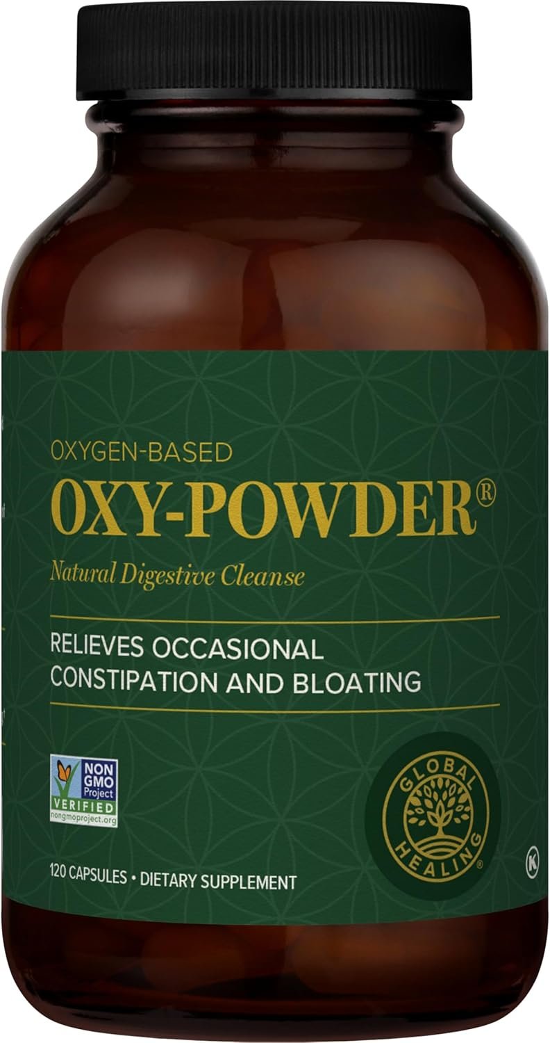 Global Healing Oxy-Powder Colon Cleanse, Magnesium Oxide, 120 Capsules
