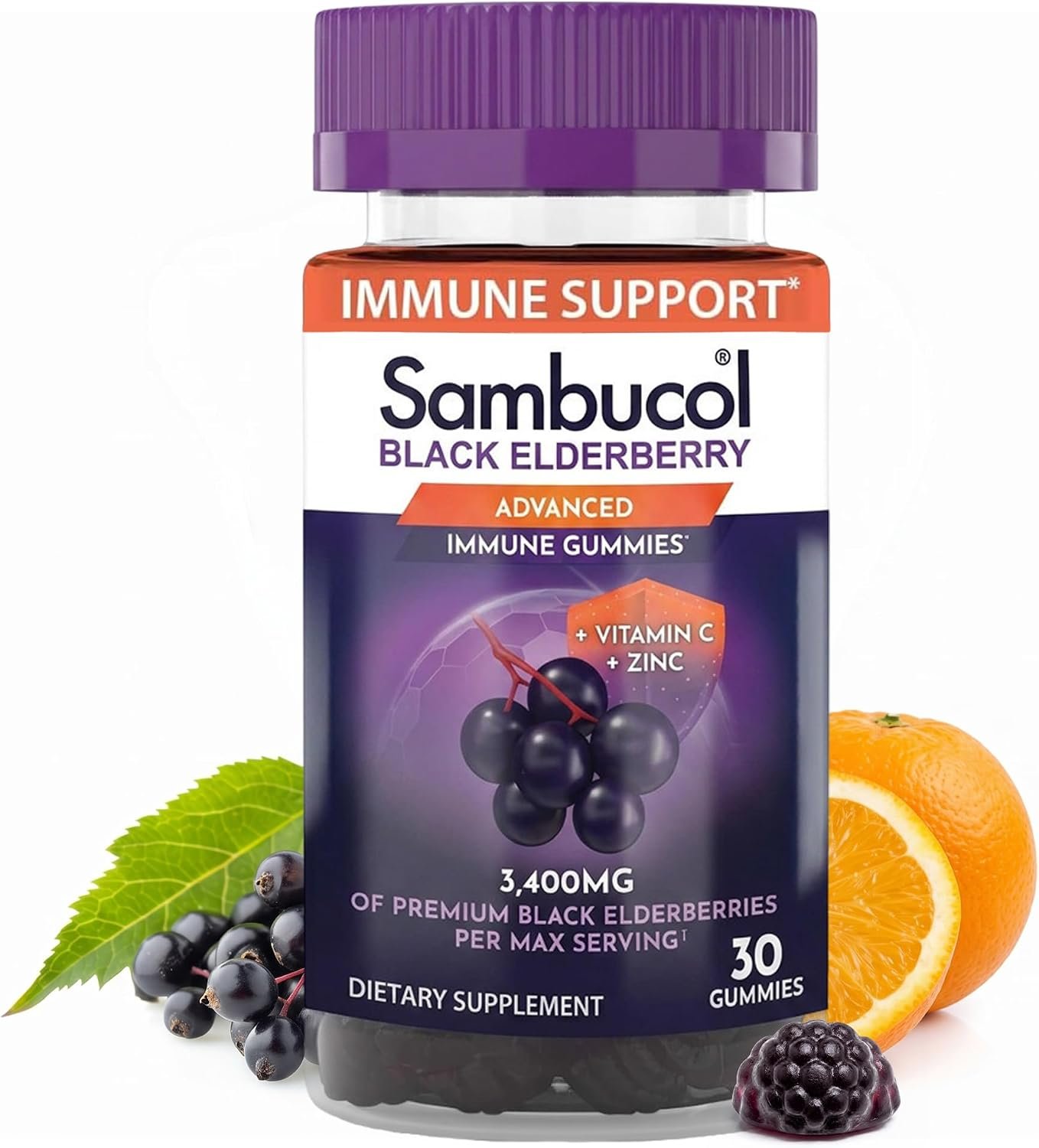 Sambucol Elderberry Gummies, Immune Support Supplement, 30 Count