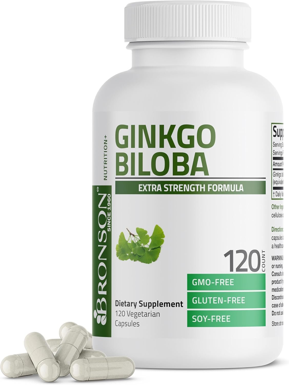 Bronson Ginkgo Biloba Extra Strength Brain & Memory Support 120 Capsules