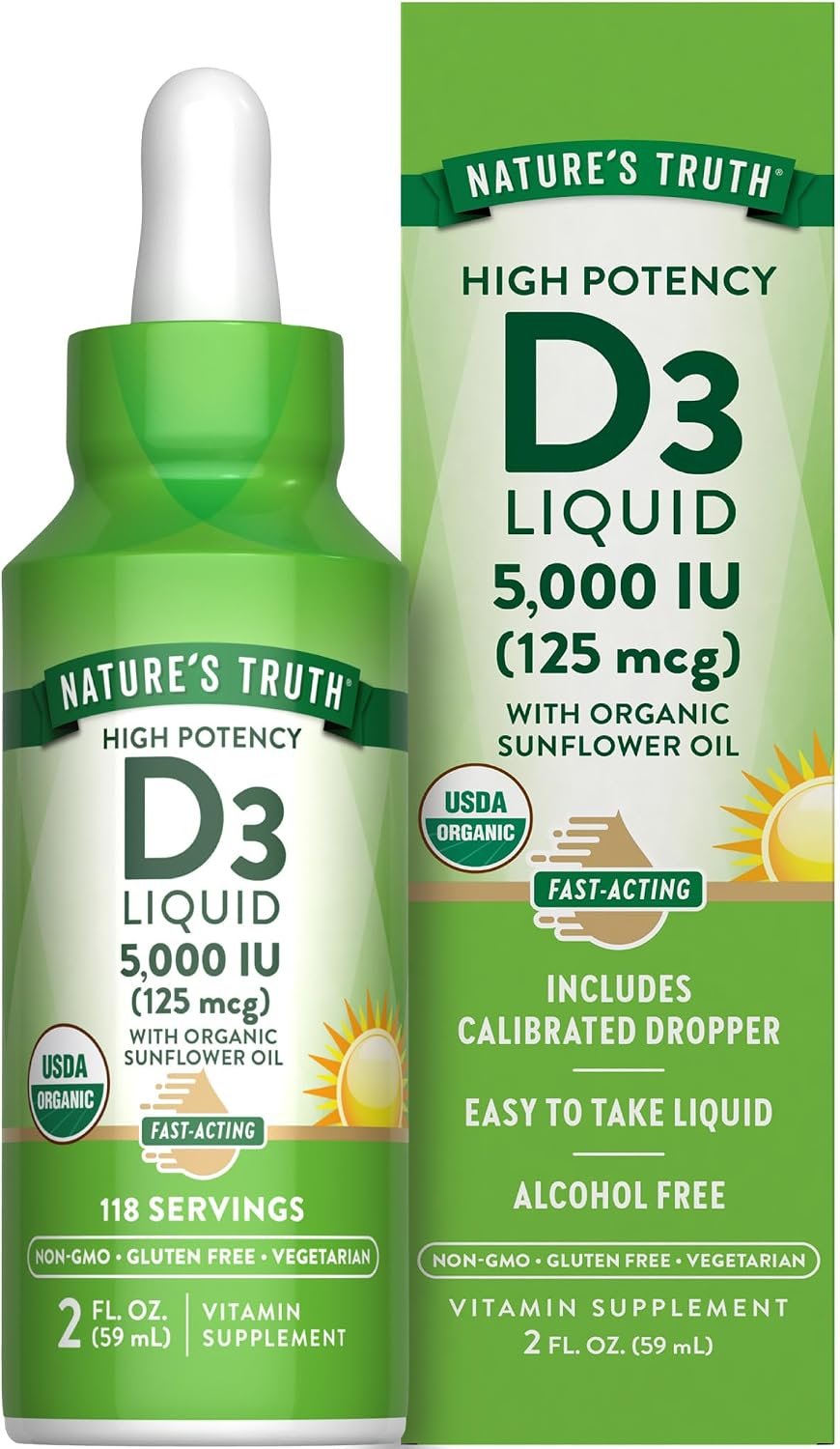 Nature’s Truth Vitamin D3 Liquid | 5000 IU | 2 fl oz
