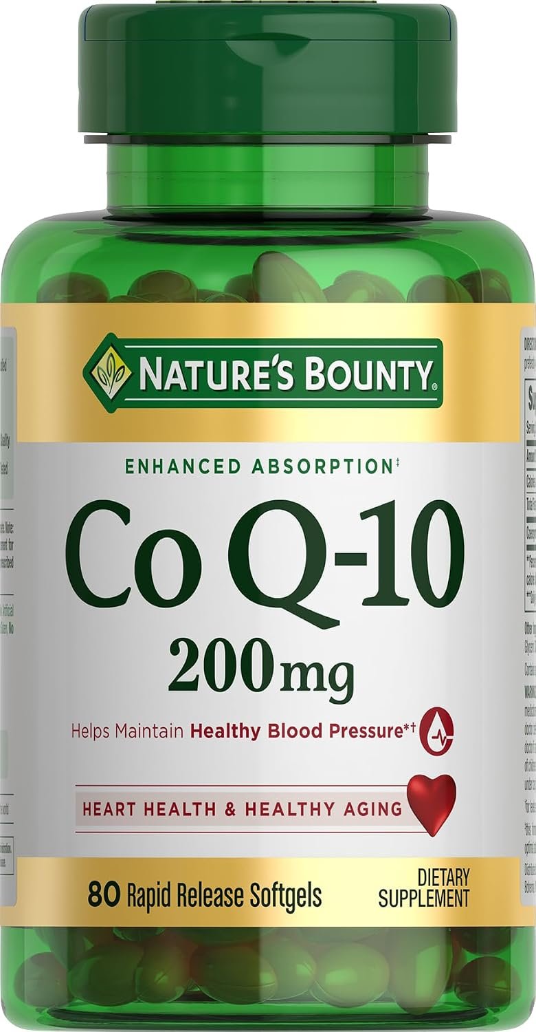 Nature’s Bounty CoQ10, Supports Heart Health, 200mg, 80 Softgels