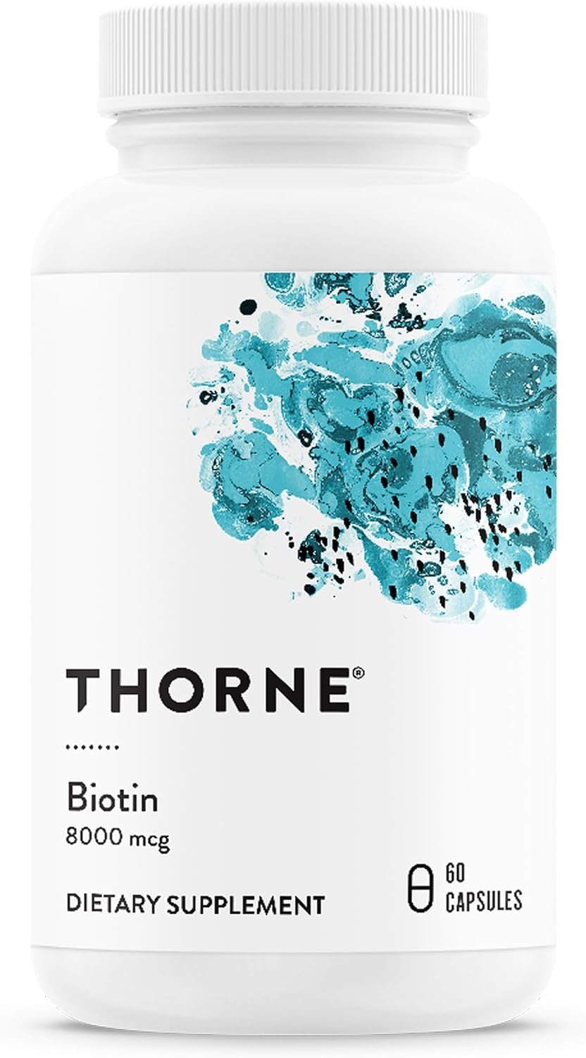 THORNE Biotin, 8 mg Vitamin B7 Supplement, 60 Capsules