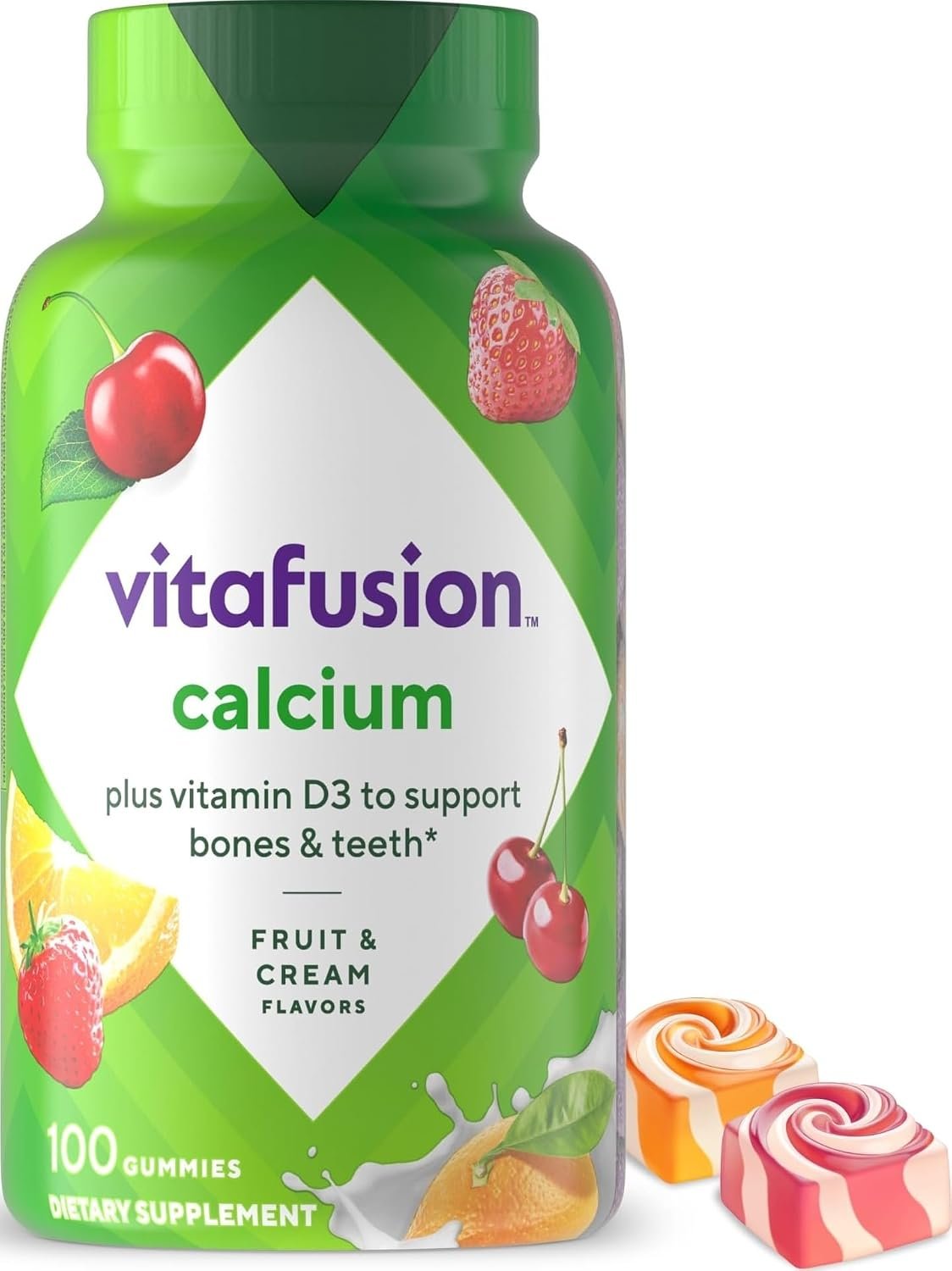 Vitafusion Calcium Gummies 500 mg Per 2 Gummies with Vitamin D3