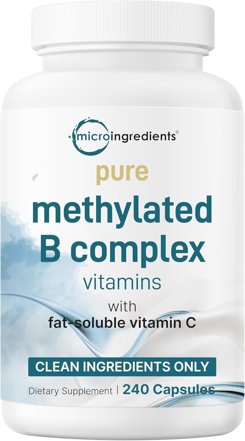 Micro Ingredients Pure Methylated B Complex Vitamins, 240 Capsules