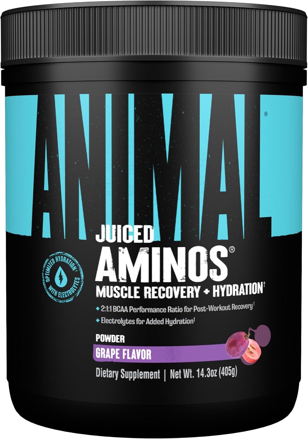 Animal Juiced Amino Acids Electrolytes Supplement | Grape 30 Serving