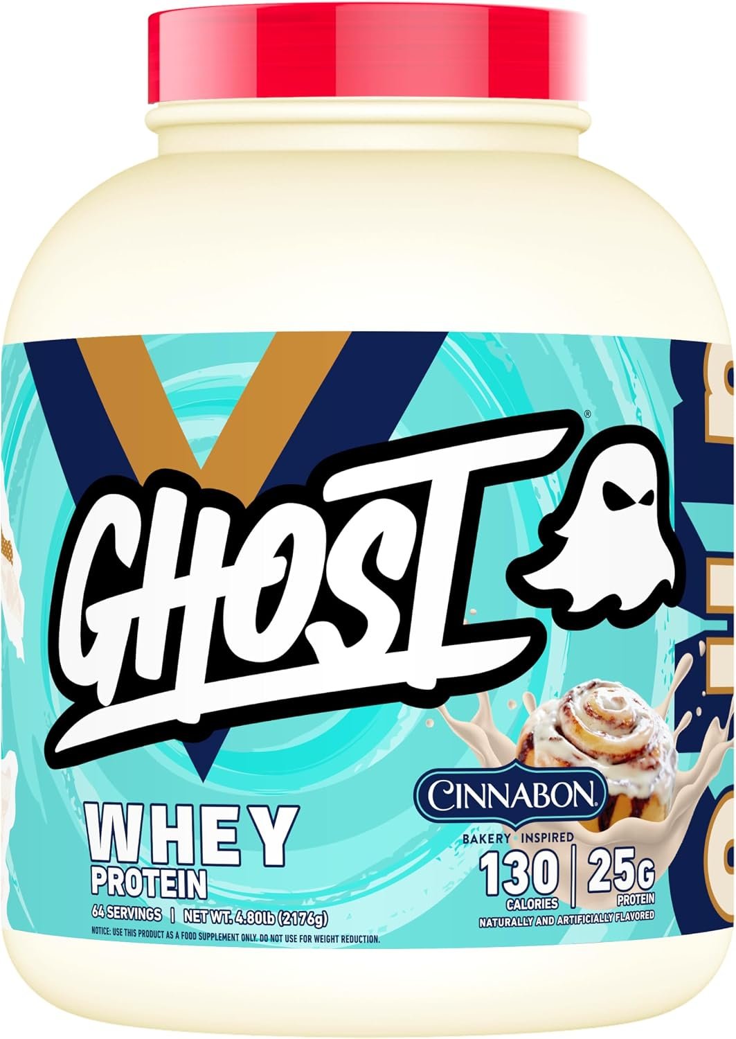 GHOST Whey Protein Powder, Cinnabon – 5LB, 25G of Protein