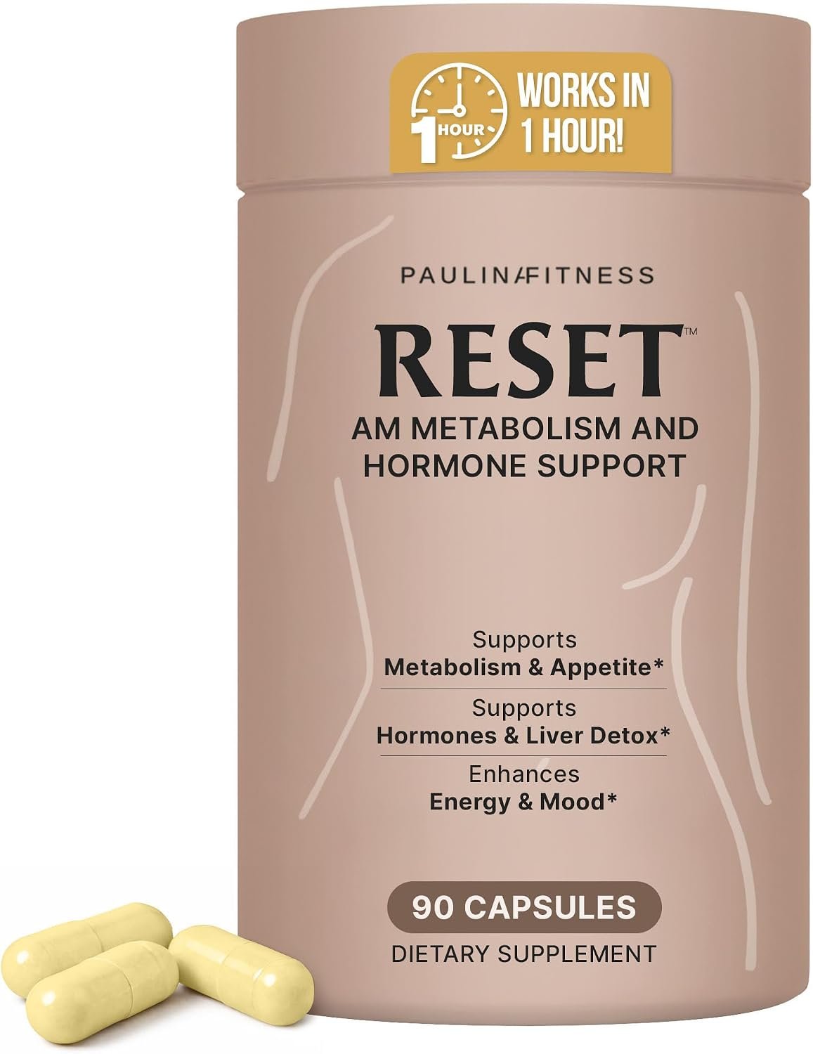 Paulina FITNESS Reset AM Metabolism & Hormone Support – 90 Caps