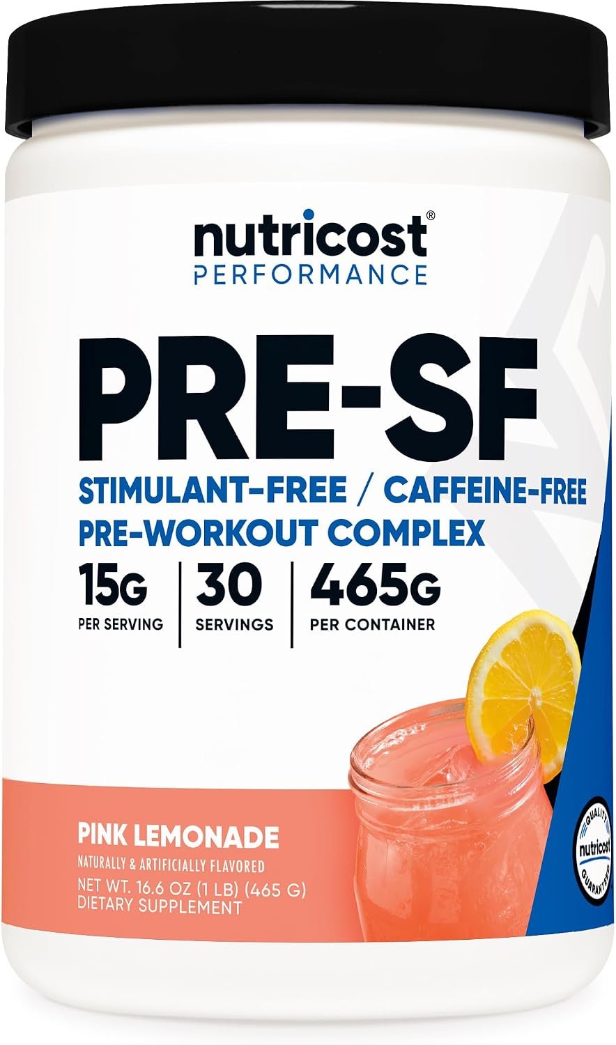 Nutricost Stim-Free Pre-Workout (Pink Lemonade) 30 Servings, Caffeine Free