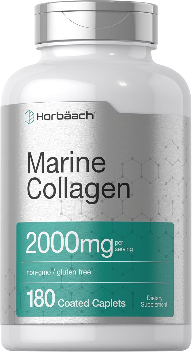 Horbäach Marine Collagen Peptides 2000mg | 180 Caplet Capsules