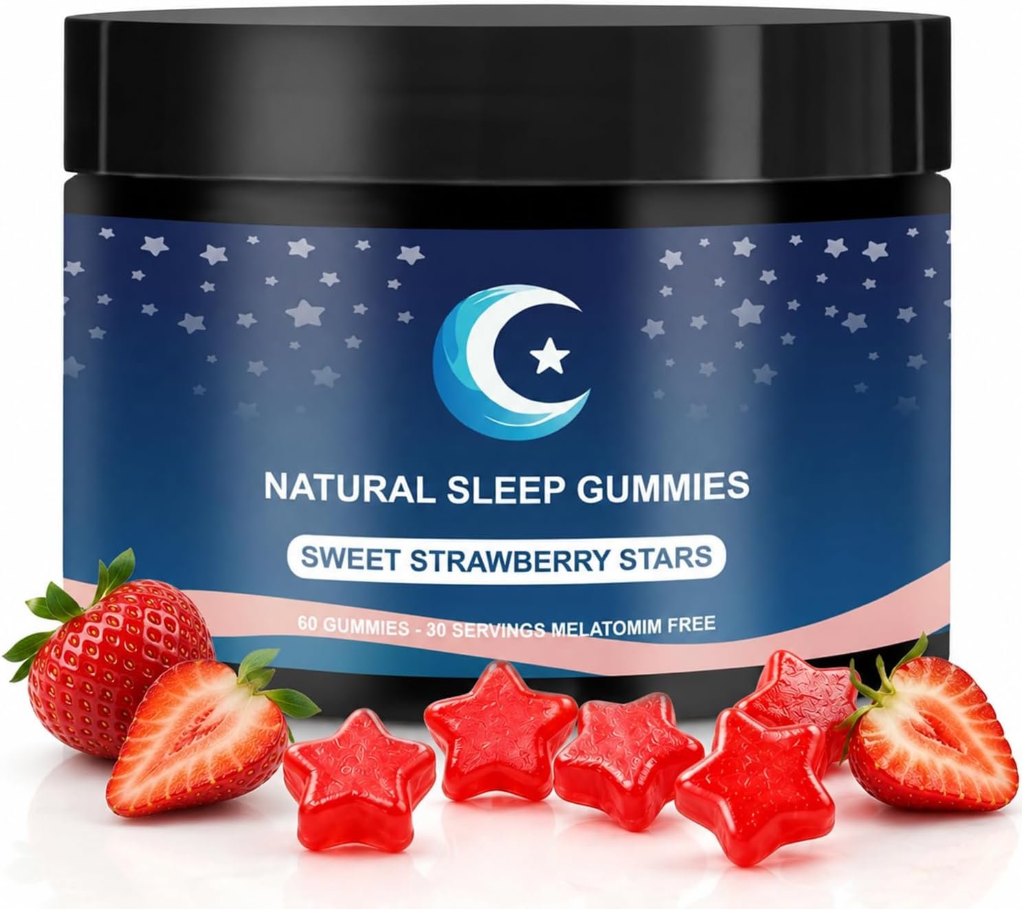 ZAYMAN Melatonin Free Sleep Gummies for Adults, Natural Sleep Aid, 60 Count