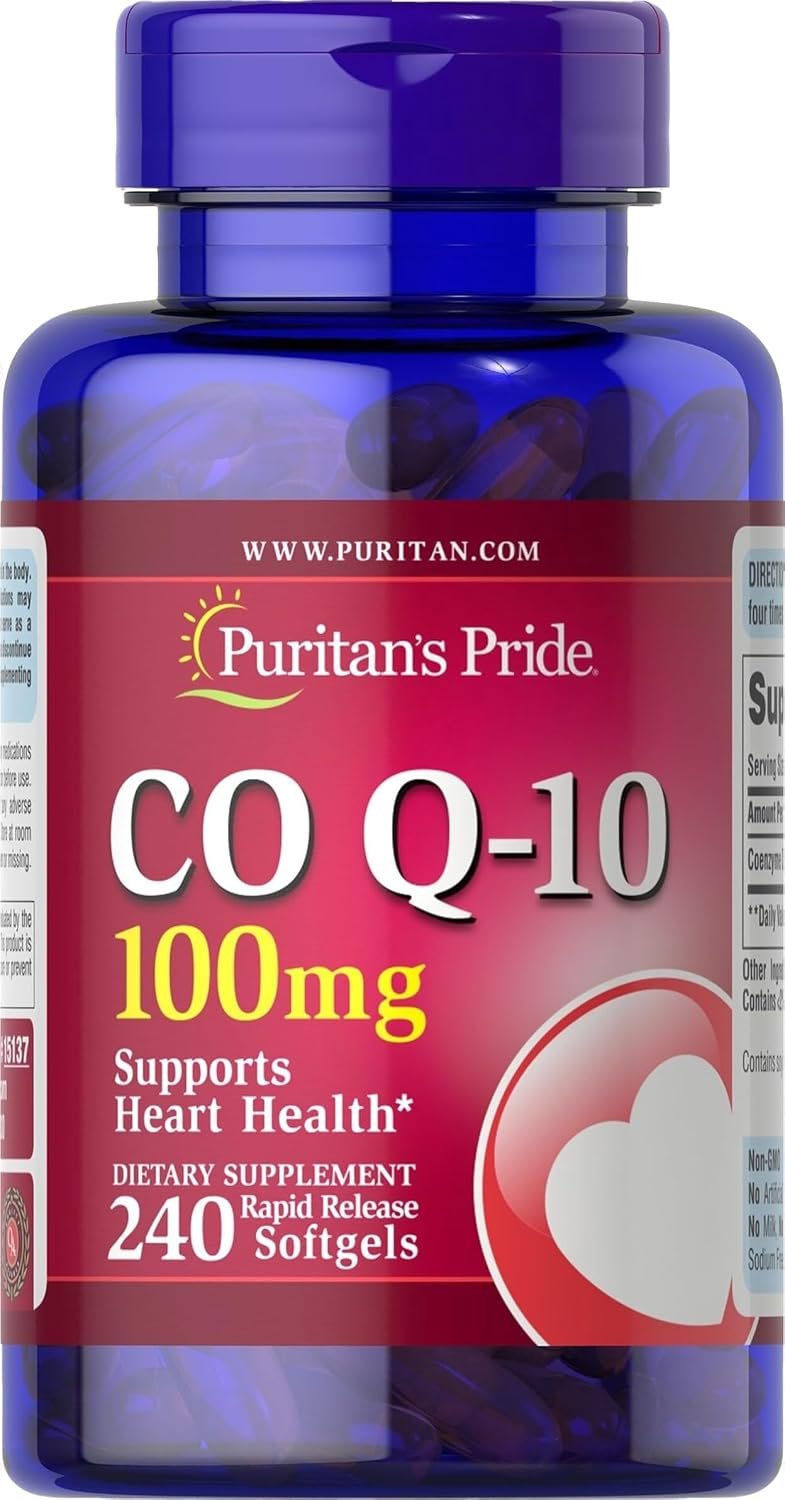 Puritan’s Pride Coenzyme CoQ10 100mg, 240 Rapid Release Softgels