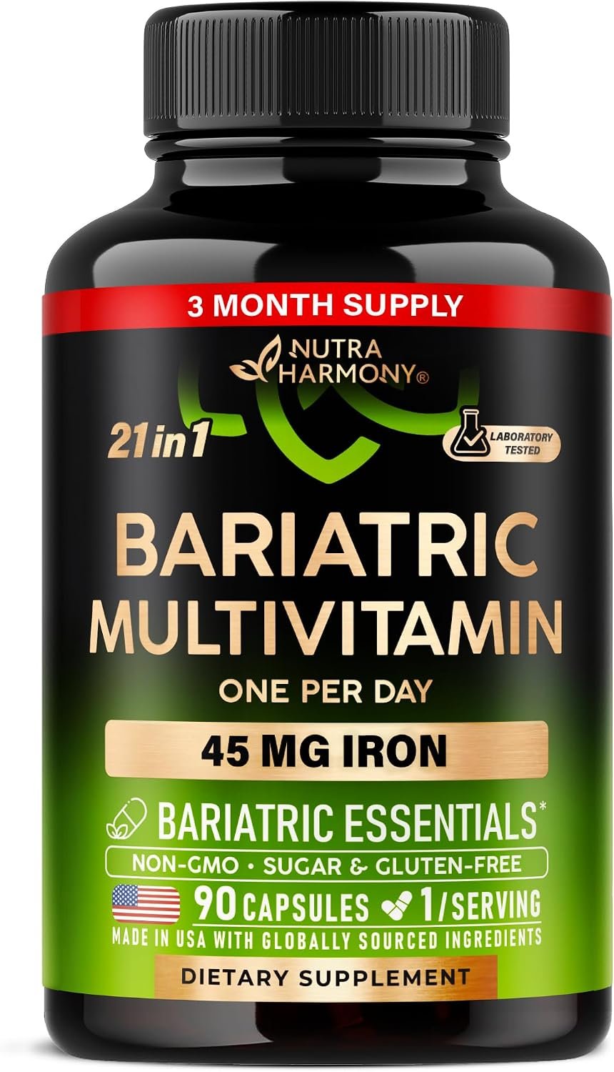 Bariatric Multivitamin with Iron 45mg – 21in1 Bariatric Complex – 90 Caps