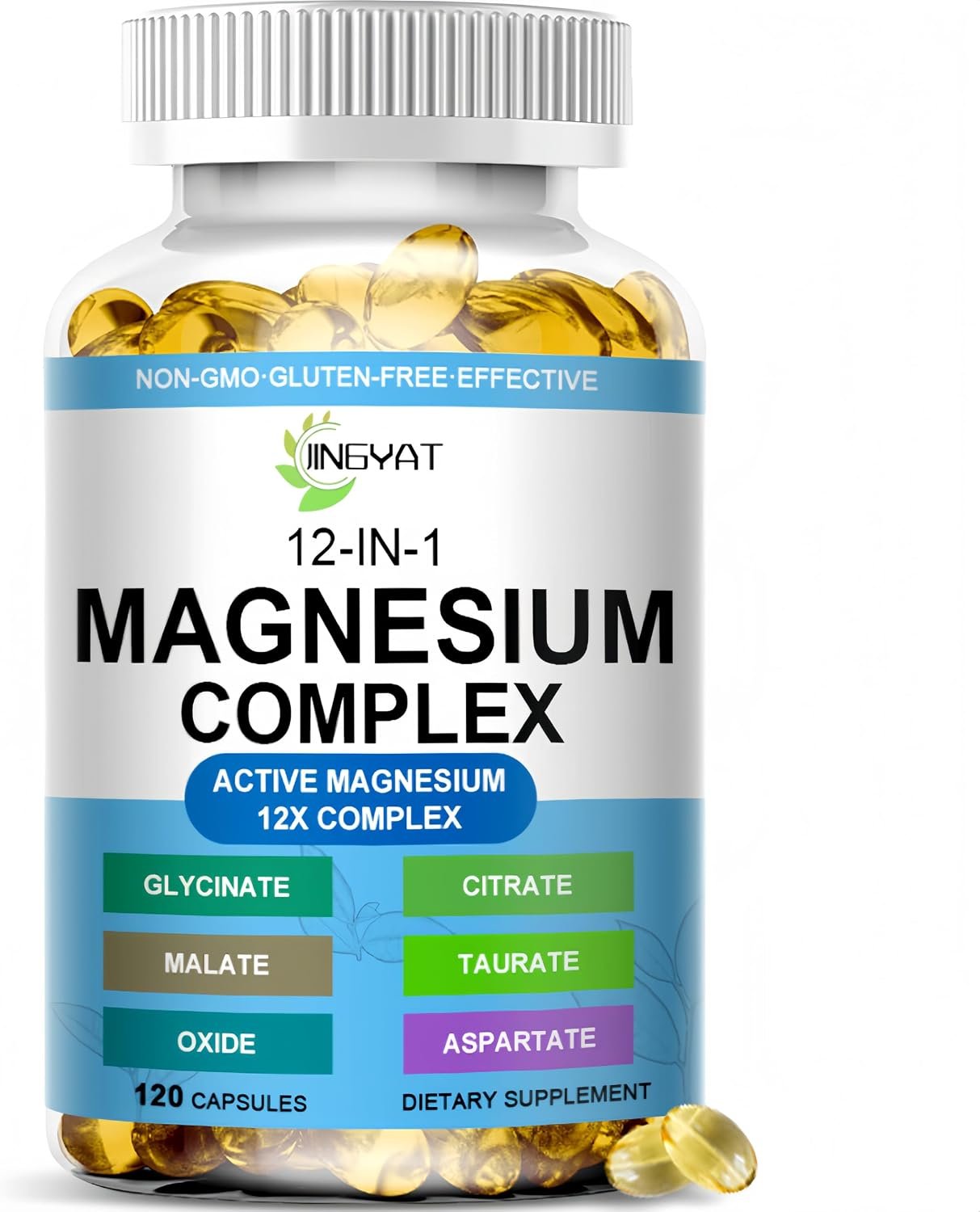 Magnesium Complex Softgels – 12-in-1 Magnesium Supplement with Glycinate,Citrate,Malate,Oxide,Taurate – High Absorption Magnesium Complex for Women & Men for Muscle, Heart, Sleep, Bone, Nerve Support