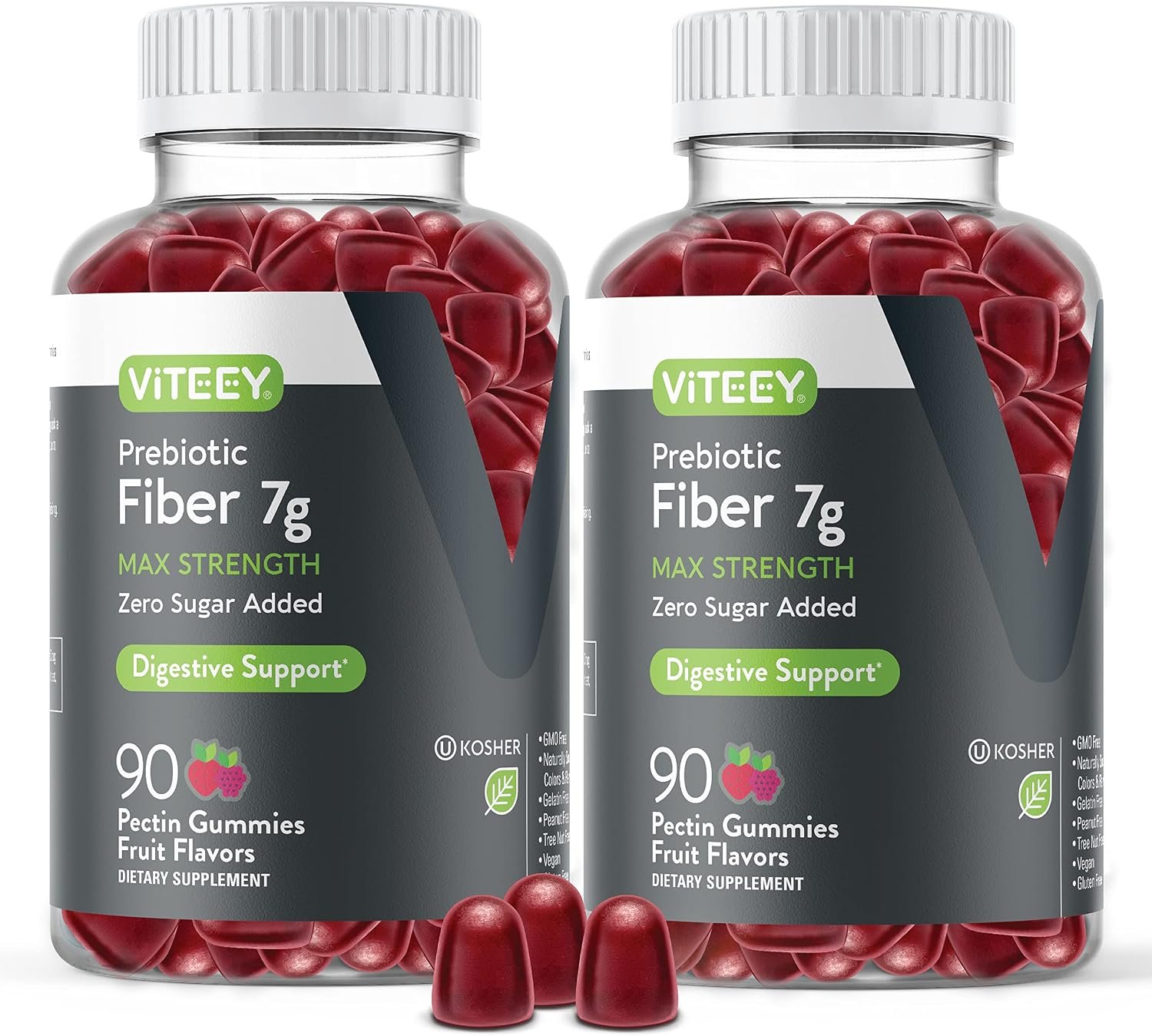 Viteey Prebiotic Fiber Gummies for Adults, 7g