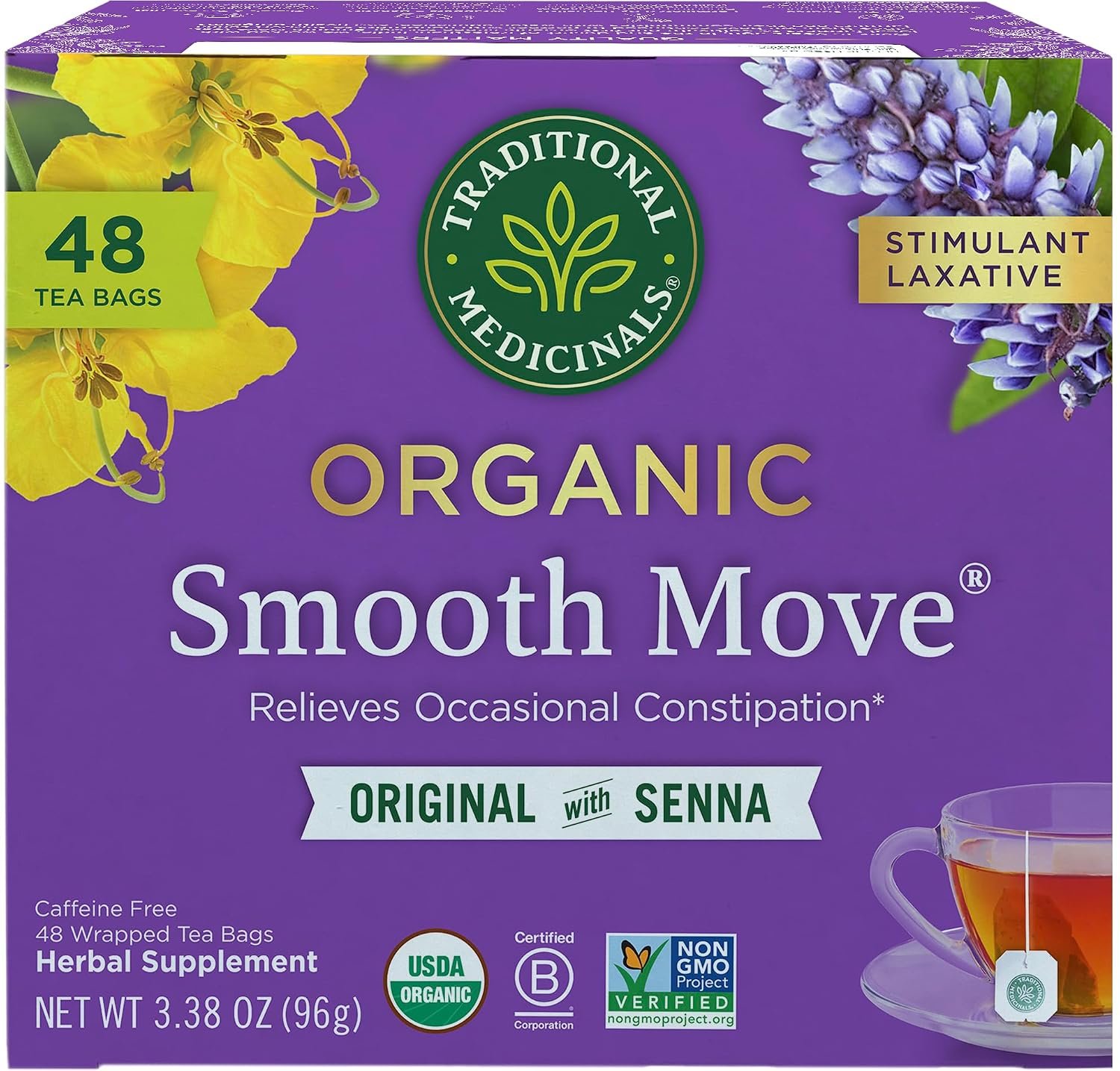 Traditional Medicinals Organic Smooth Move, 48 Tea Bags