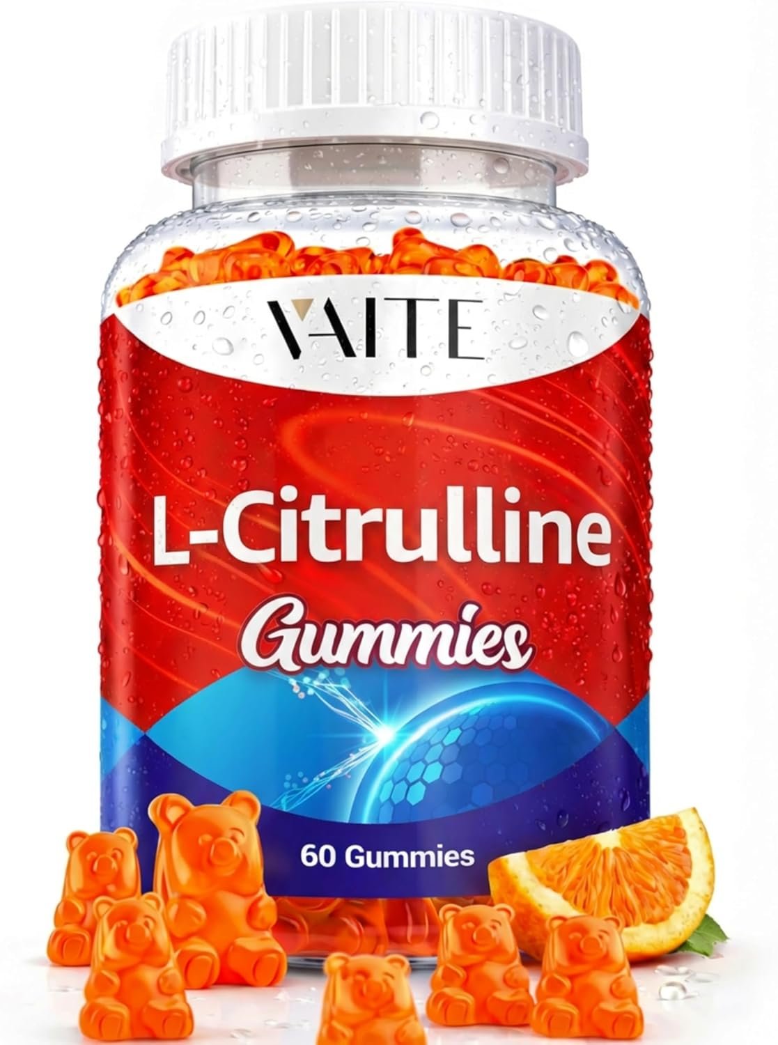 L Citrulline Gummies for Men – Powerful Vasodilator with Calcium, 1600mg per Serving, Extra Strength, Boosts Nitroxyl and Nitric Oxide Production, Supports Energy and Endurance, 60 Chewable Gummy
