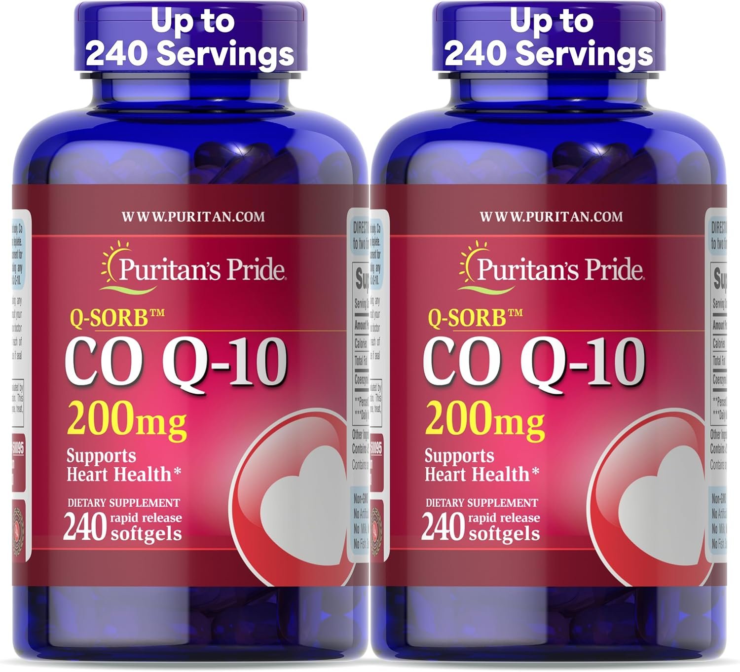 Puritan’s Pride Coenzyme CoQ10 200mg, 240 Softgels
