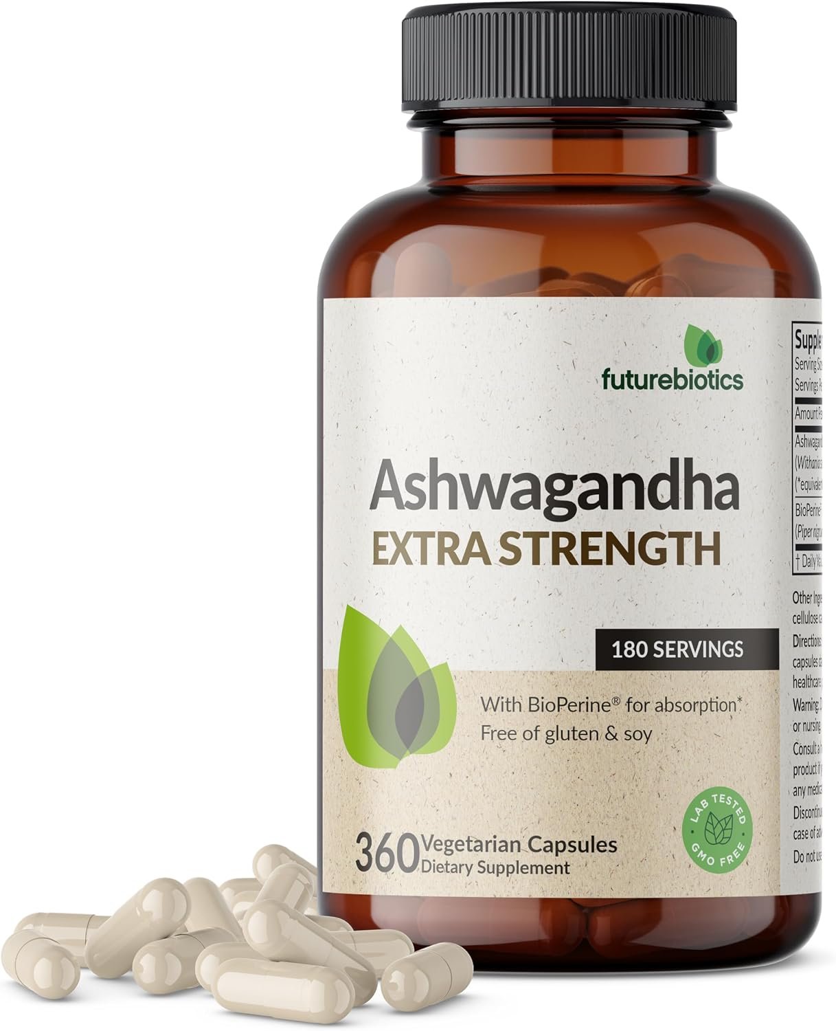 Futurebiotics Ashwagandha Extra Strength Stress & Mood Support 360 Capsules