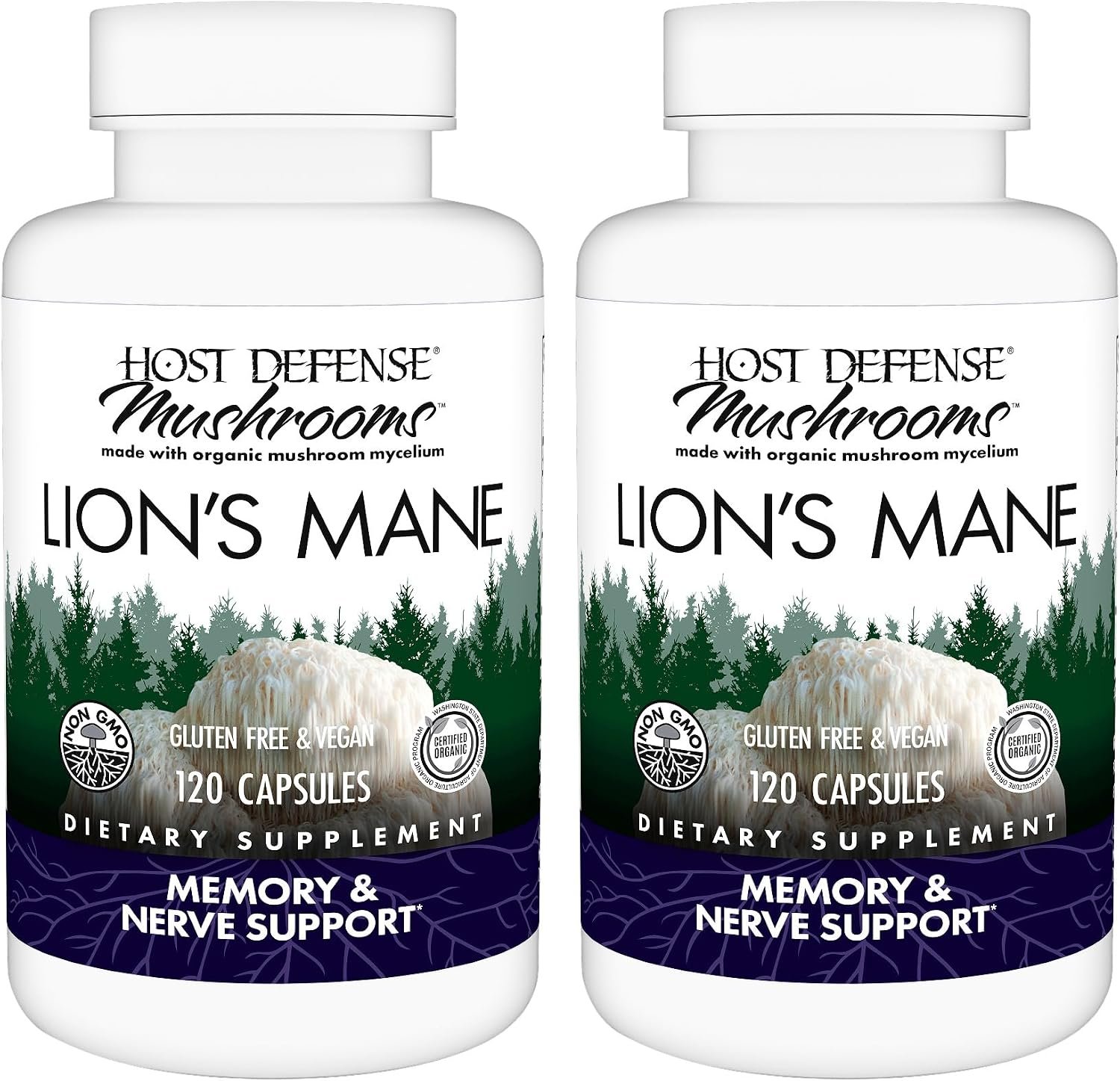 Host Defense Lion’s Mane, Brain & Focus Support, 240 (2 Units of 120 Ct)