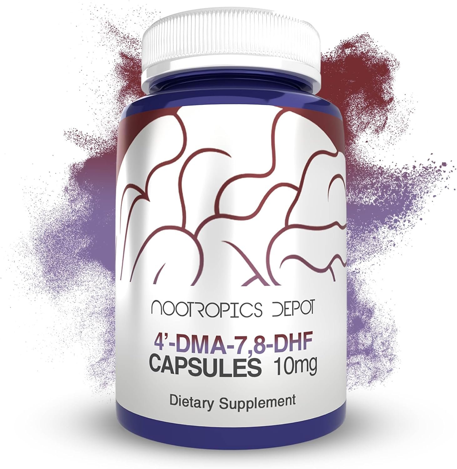 Nootropics Depot 4′-DMA-7,8-DHF Nutritional Supplement Capsules | 10mg | 30 Count | 4′-DMA-7,8-Dihydroxyflavone