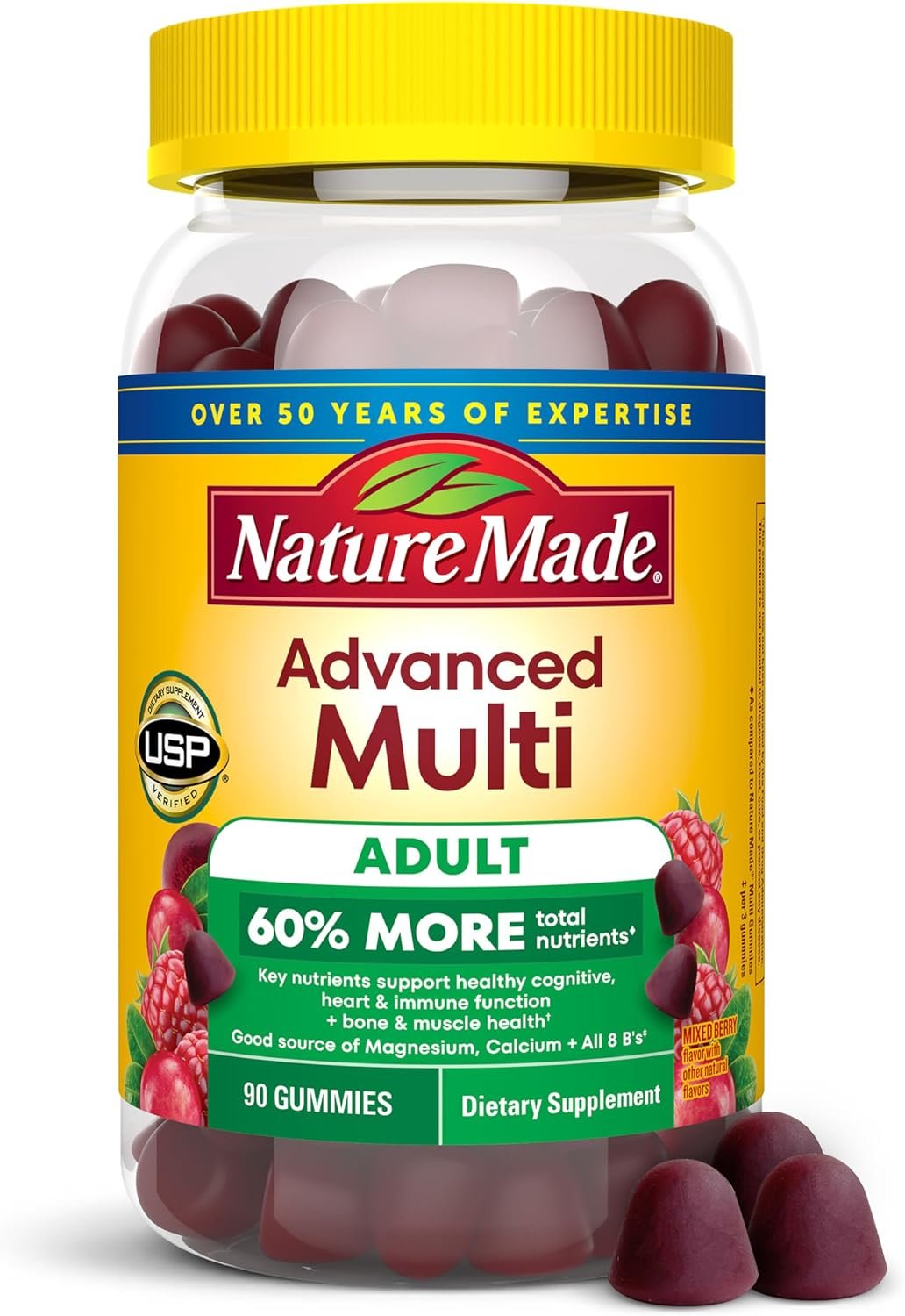 Nature Made Advanced Multivitamin Gummies for Adults, 90 Gummies