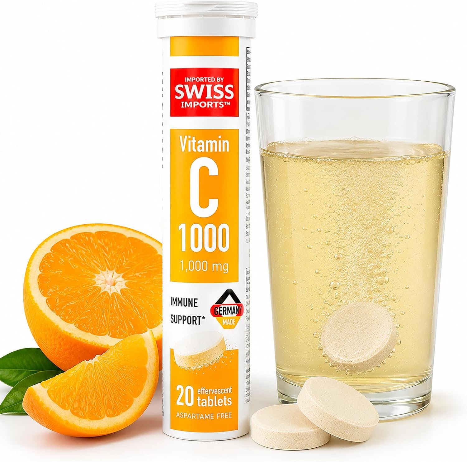 Effervescent Vitamin C 1000mg Dietary Supplement, 20 Tablets