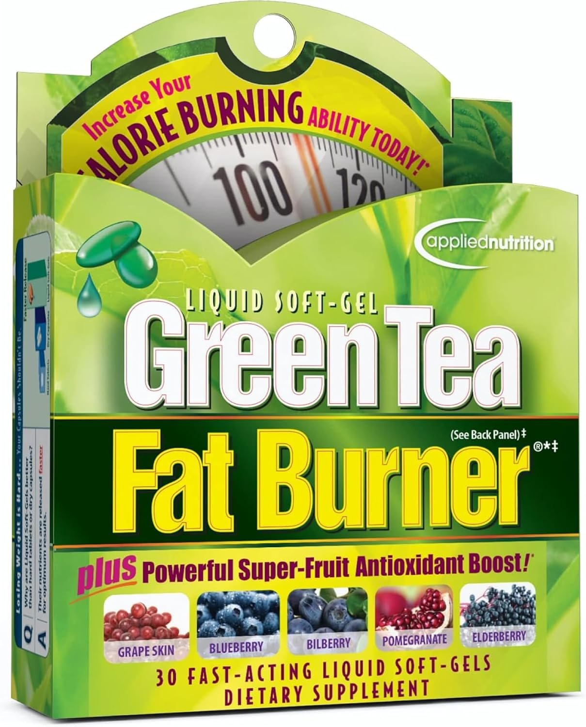 Applied Nutrition Green Tea Fat Burner Metabolism Support 30 Softgels