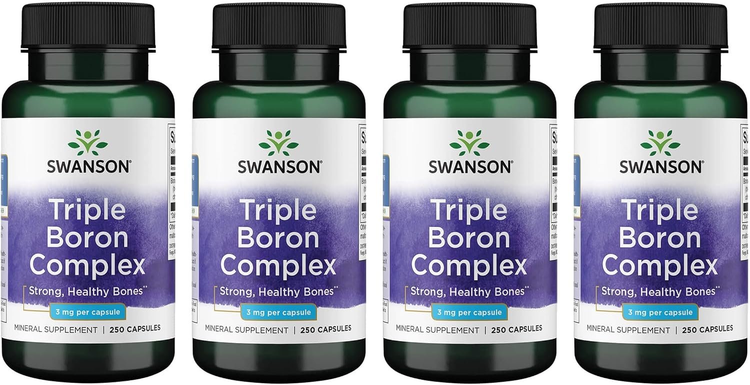 Swanson Triple Boron Complex Bone and Joint Health, 250 Caps, 4 Pk