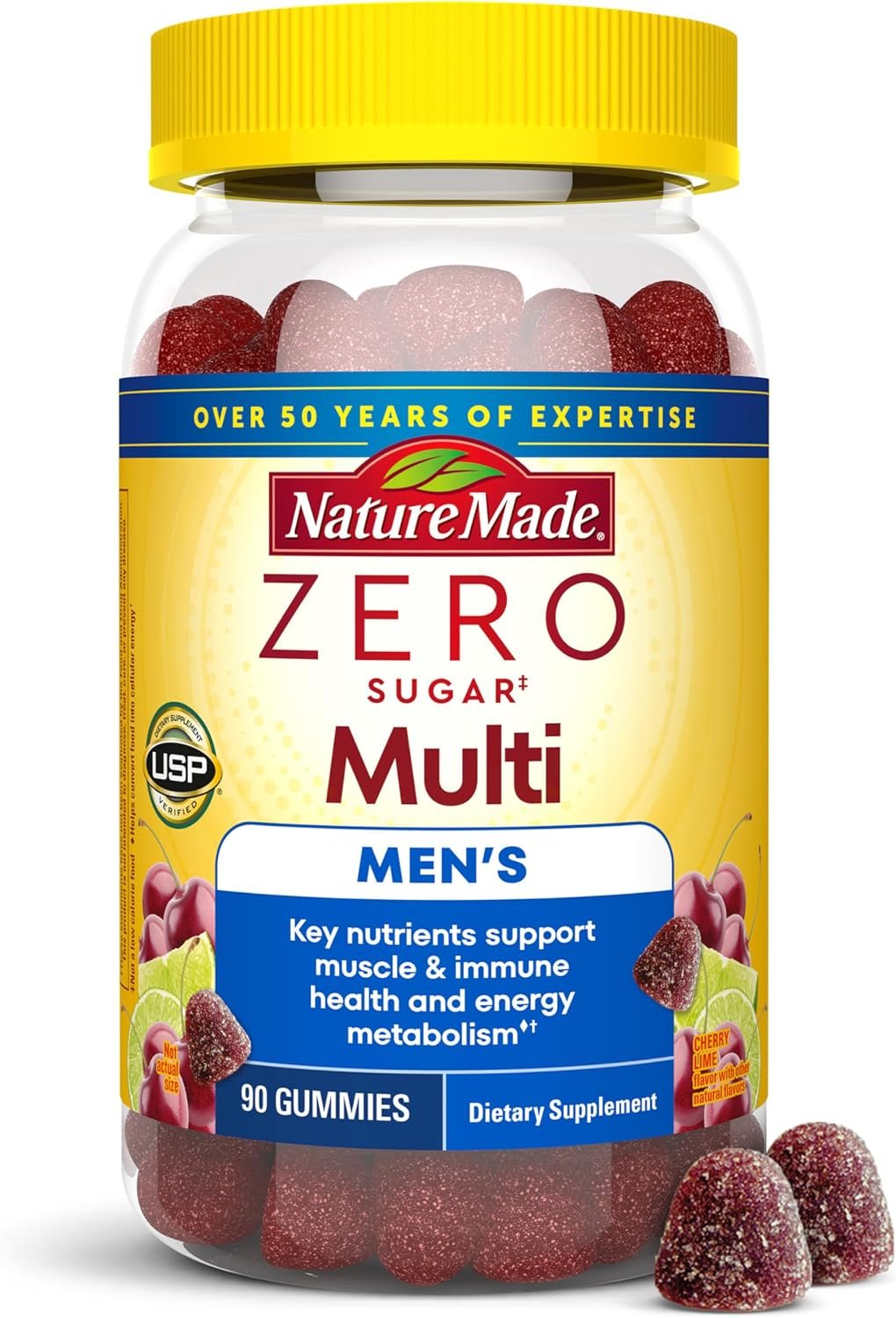 Nature Made Zero Sugar Multivitamin Men’s Gummies, 90 Sugar Free Gummies