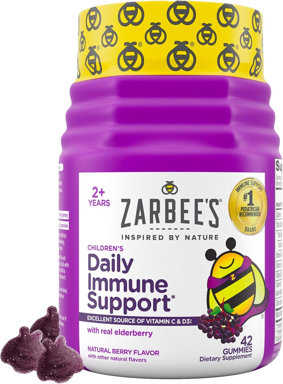 Zarbee’s Kids Elderberry Immune Support Gummies, 42 ct