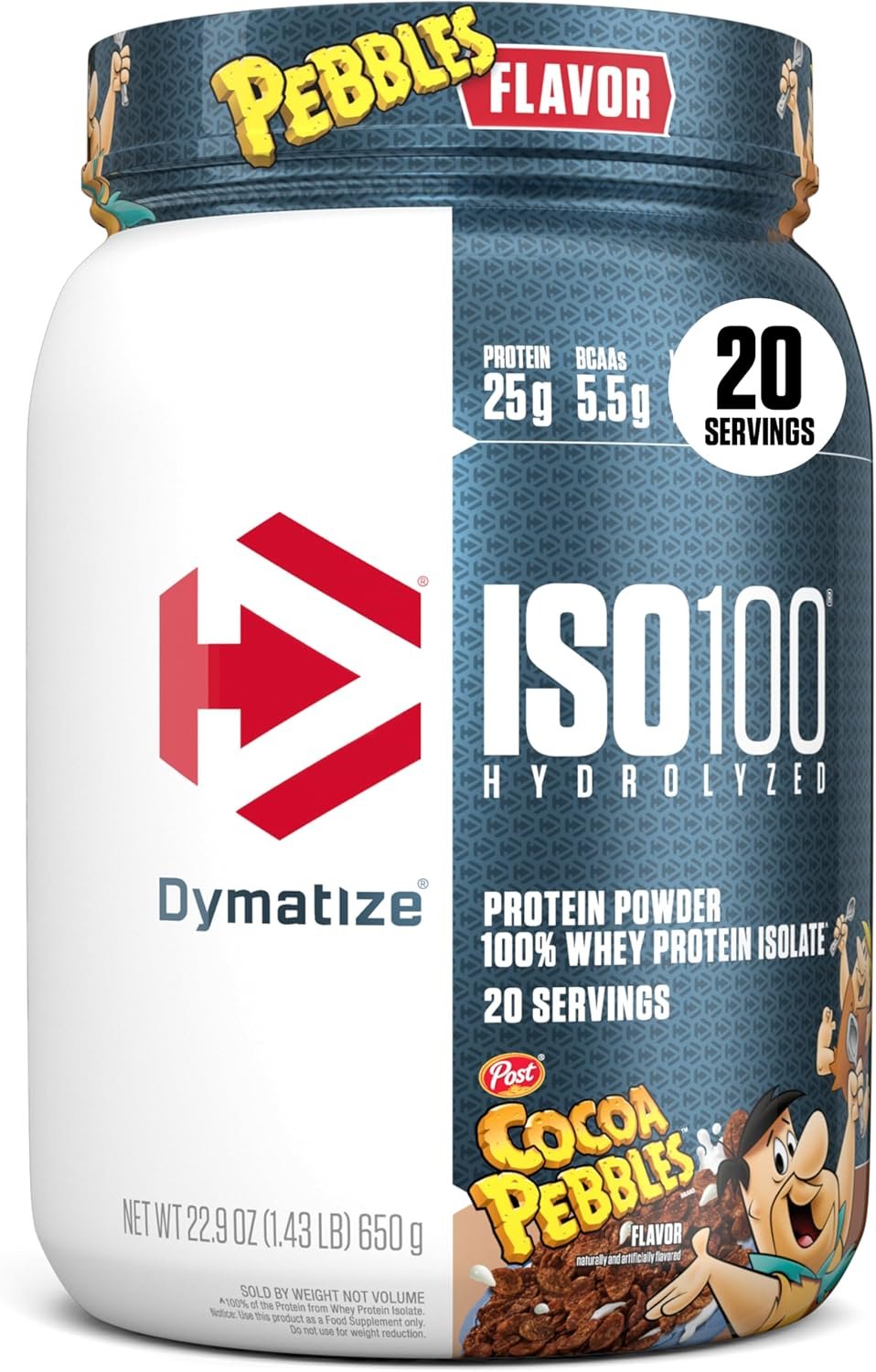Dymatize ISO100 Protein Powder, 100% Whey Isolate, Cocoa Pebbles