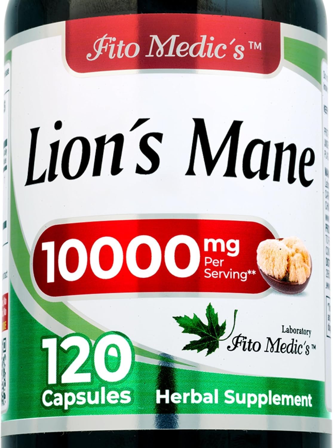FITO MEDIC’S Lab | Lions Mane Supplement Capsules | 120 Capsules | Mushroom Supplement