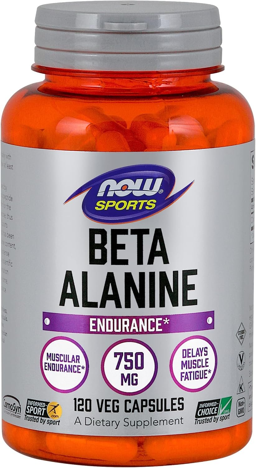 NOW Foods Beta-Alanine – 120 Capsules (Pack of 2)