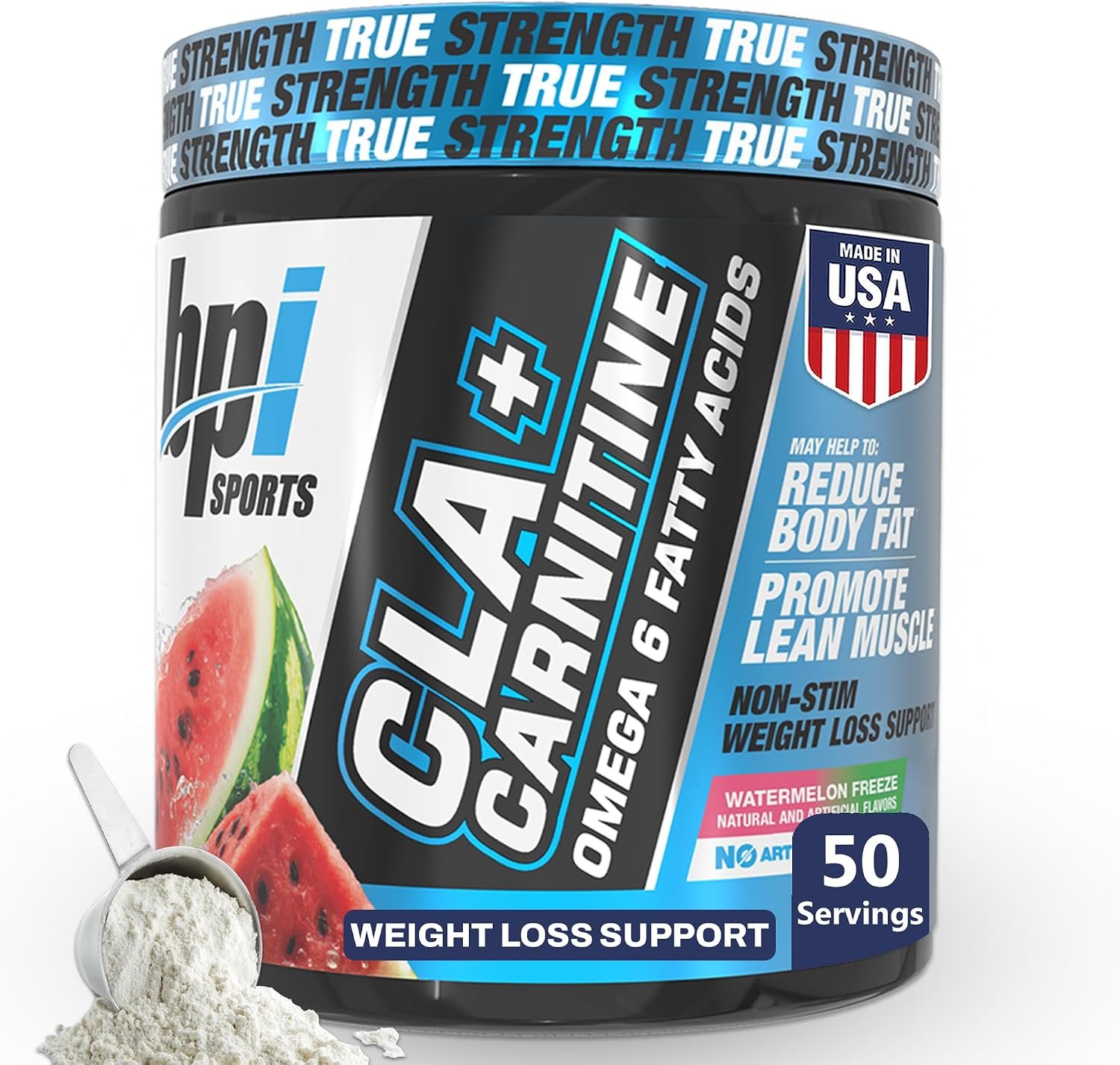 BPI Sports CLA+Carnitine – Caffeine Free, Watermelon, 50 Servings