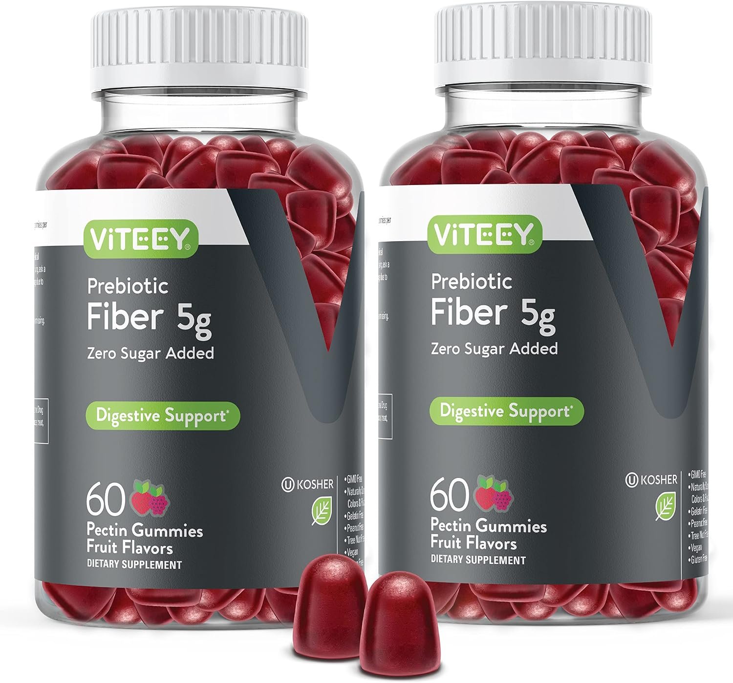 Viteey Prebiotic Fiber Gummies for Adults, 5g