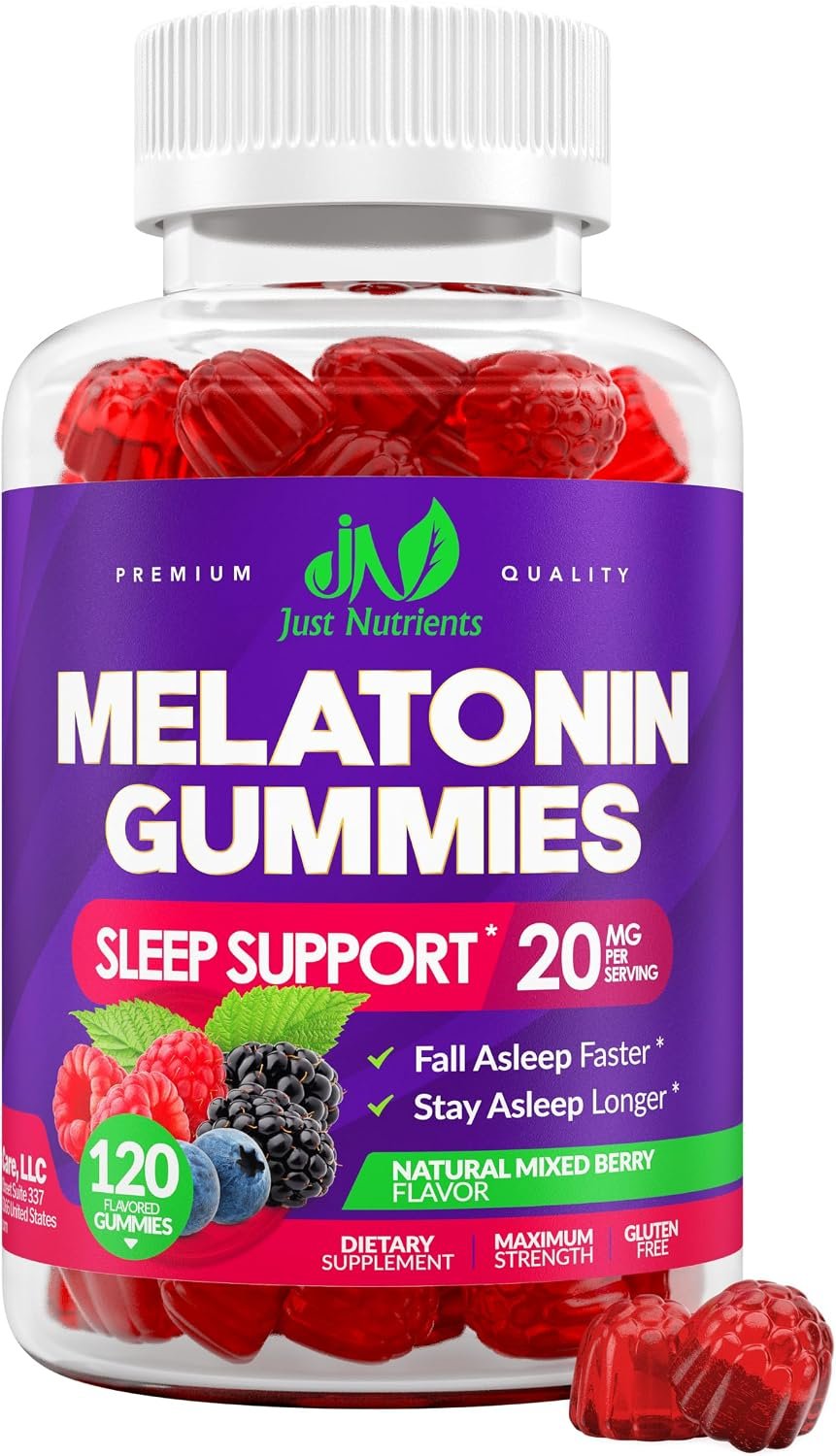 Melatonin 20mg Gummies (120 Count) – Maximum Strength Sleep Gummies
