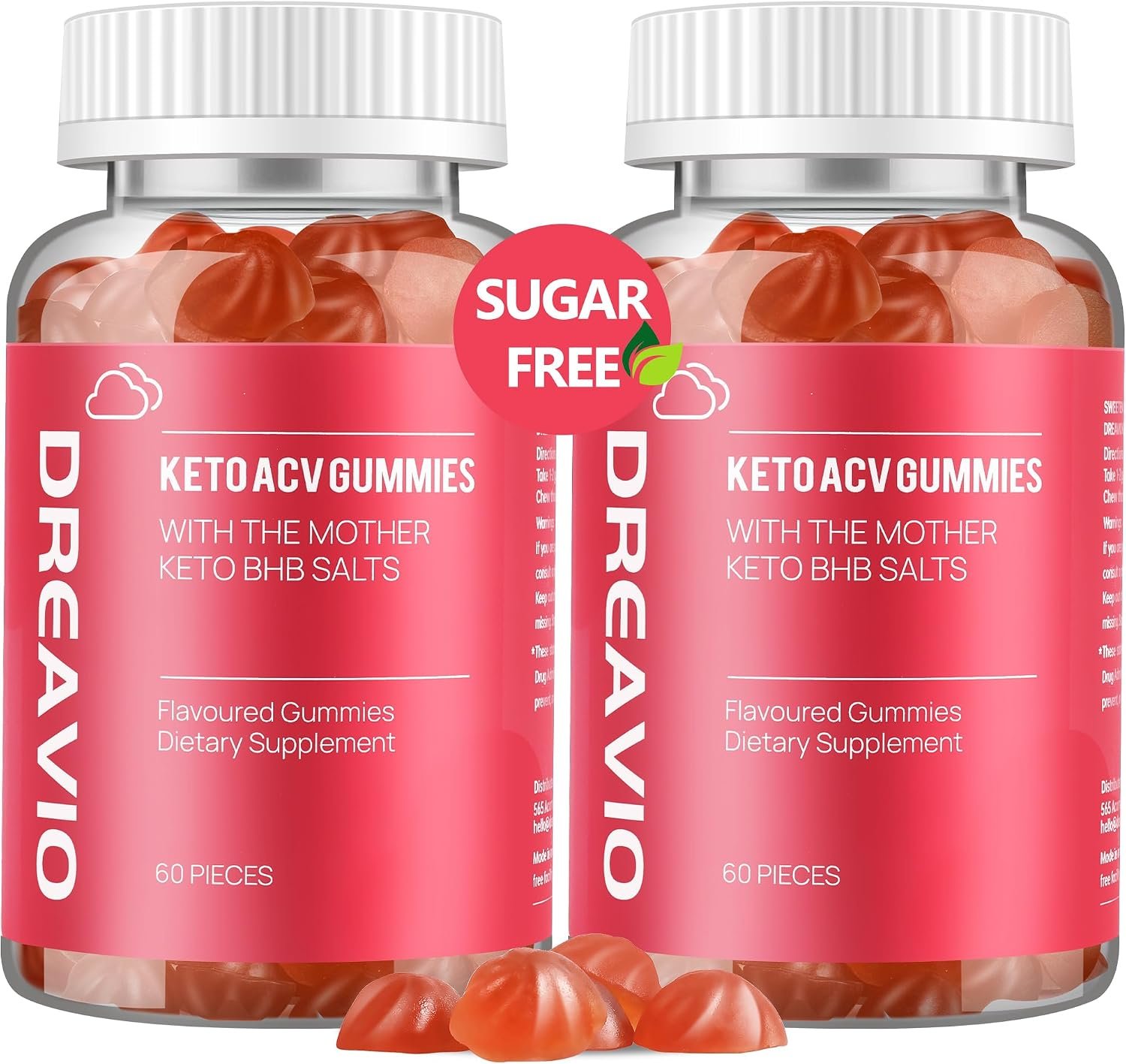 DREAVIO 1000mg Apple Cider Vinegar Gummies with Mother, 120 Count