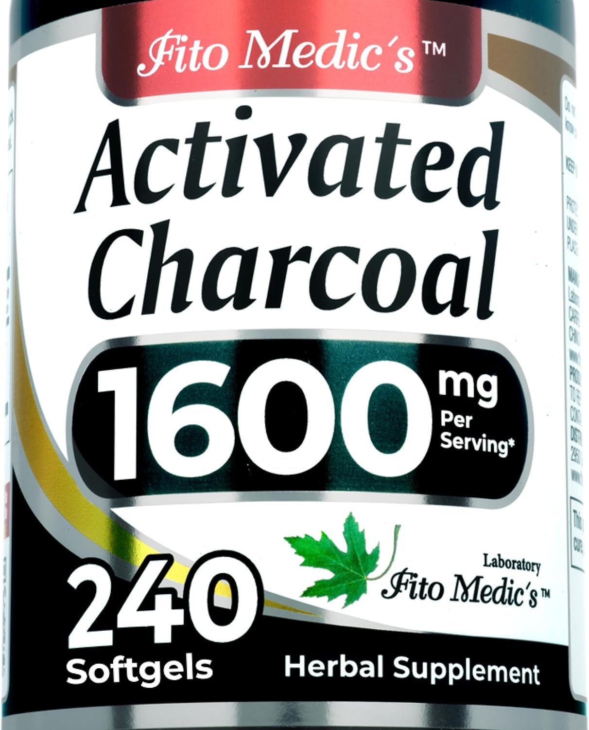 FITO MEDIC’S Lab | Activated Charcoal | 240 caps | Activated Charcoal Pills