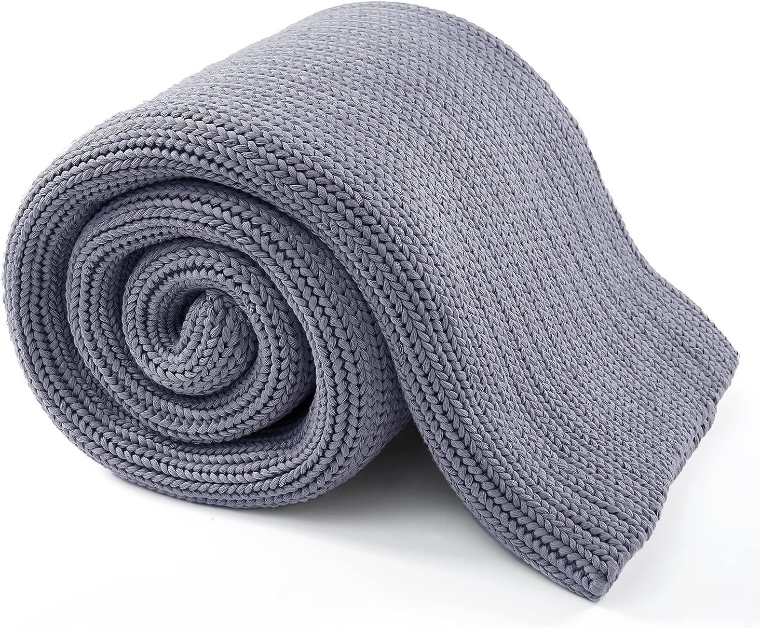 Guohaoi Knitted Weighted Blanket for Adults, 60″x80″ 15lbs Full/Queen Size